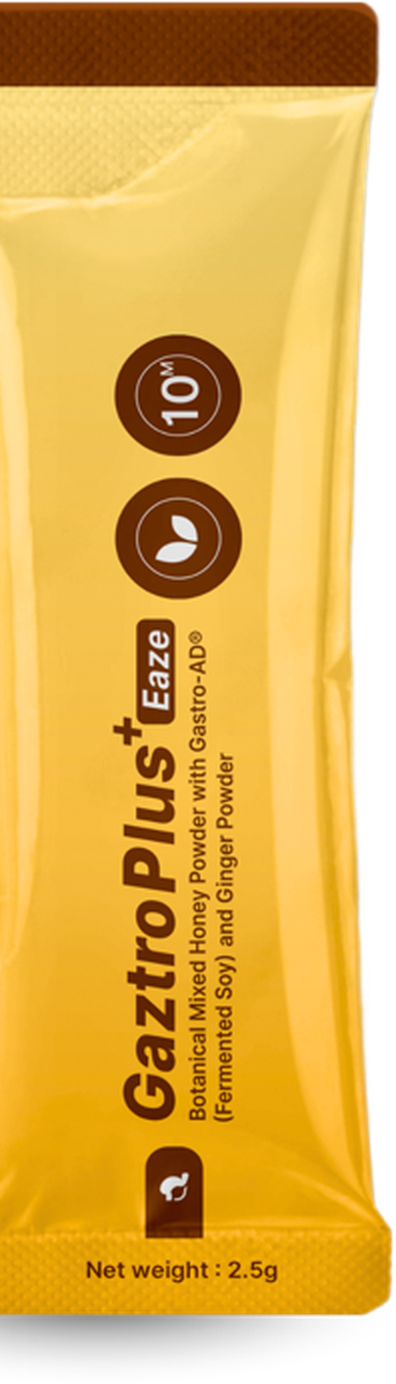 A single GaztroPlus Eaze sachet